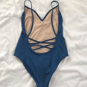 J. Crew blue one piece swimsuit